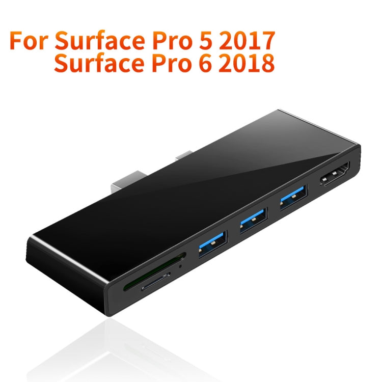 ROCKETEK SK-S5H HUB đọc thẻ nhớ 3 x USB 3.0 + HDMI + SD / TF, bộ chuyển đổi HDMI 4K, SK-S5H