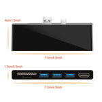 ROCKETEK SK-S5H HUB đọc thẻ nhớ 3 x USB 3.0 + HDMI + SD / TF, bộ chuyển đổi HDMI 4K, SK-S5H