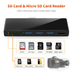 ROCKETEK SK-S5H HUB đọc thẻ nhớ 3 x USB 3.0 + HDMI + SD / TF, bộ chuyển đổi HDMI 4K, SK-S5H