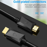 Cáp HDMI ROCKETEK HDMI01Y-2 HDMI 2.0 4K 30Hz 3D đầu nối mạ vàng cho tất cả thiết bị HDMI, dài 2m