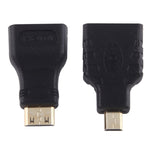 Dây Cáp HDMI 1m Đầu Đực Rút Gọn HDMI Sang HDMI Kèm Đầu Chuyển Mini HDMI & Micro HDMI Cho HDTV, Màn Hình, Máy Chiếu, PC, Máy Ảnh, Máy Tính Bảng, Điện Thoại