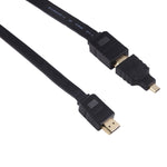 Dây Cáp HDMI 1m Đầu Đực Rút Gọn HDMI Sang HDMI Kèm Đầu Chuyển Mini HDMI & Micro HDMI Cho HDTV, Màn Hình, Máy Chiếu, PC, Máy Ảnh, Máy Tính Bảng, Điện Thoại