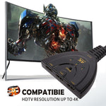 Bộ chuyển đổi chia HDMI 3 trong 1 đầu vào 4K x 2K HDTV, 1 ra 3