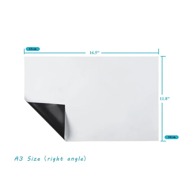 Bảng trắng mềm từ tính PET A3 bảng tin nam châm tủ lạnh, Kích thước: 29,7cm x 42cm, A3