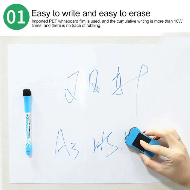 Bảng trắng mềm từ tính PET A3 bảng tin nam châm tủ lạnh, Kích thước: 29,7cm x 42cm, A3