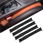 4 PCS Car Styling Accessories Seat Gap Filler Leather Pad Spacer Protective Softer Bar Slot Plug Car Gap Filler, Car Seat Gap Filler