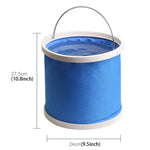 Xô nước gấp tiện lợi vải Oxford KANEED 11 lít/2.9 gallon cho cắm trại/rửa xe/câu cá/leo núi/bãi biển, giao màu ngẫu nhiên, xô nước gấp tiện lợi
