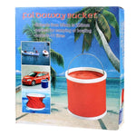 Xô nước gấp tiện lợi vải Oxford KANEED 11 lít/2.9 gallon cho cắm trại/rửa xe/câu cá/leo núi/bãi biển, giao màu ngẫu nhiên, xô nước gấp tiện lợi