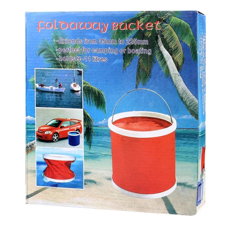 Xô nước gấp tiện lợi vải Oxford KANEED 11 lít/2.9 gallon cho cắm trại/rửa xe/câu cá/leo núi/bãi biển, giao màu ngẫu nhiên, xô nước gấp tiện lợi
