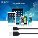 HAWEEL Cáp đồng bộ và sạc tốc độ cao 35 lõi 8 chân sang USB dài 1m cho iPhone, iPad, 8 chân 1m, cáp 8 chân 1m