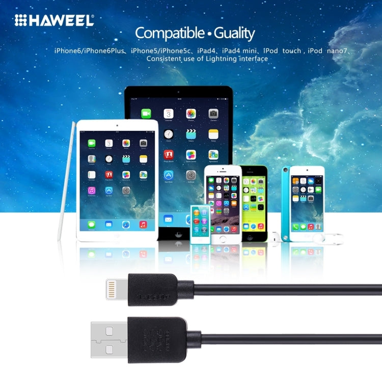 Bộ 5 cáp đồng bộ và sạc tốc độ cao HAWEEL 8 chân sang USB dài 1m cho iPhone, iPad, 5 cái