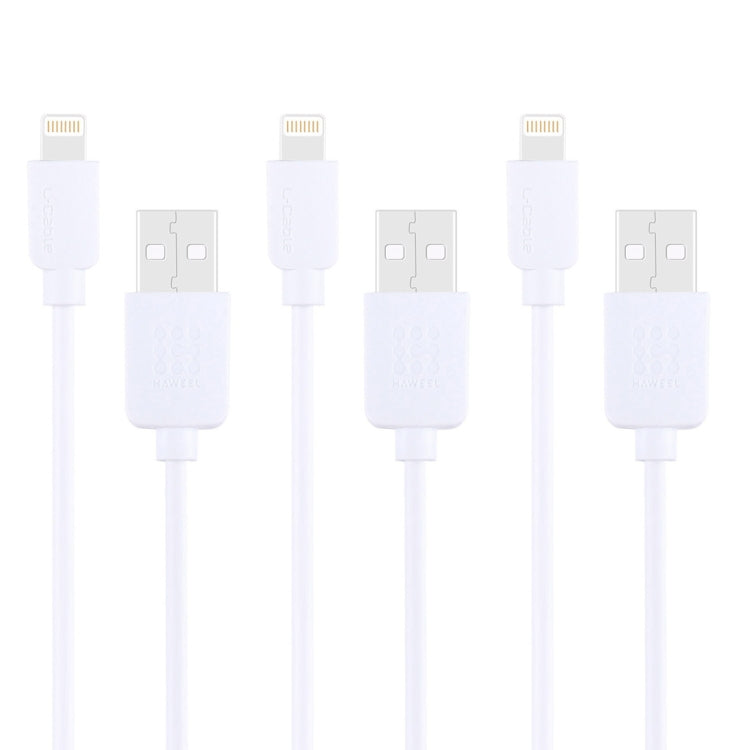 Bộ 3 cáp sạc và đồng bộ HAWEEL 1m tốc độ cao 8 chân sang USB cho iPhone, iPad, 3 cái