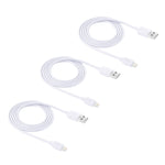 Bộ 3 cáp sạc và đồng bộ HAWEEL 1m tốc độ cao 8 chân sang USB cho iPhone, iPad, 3 cái