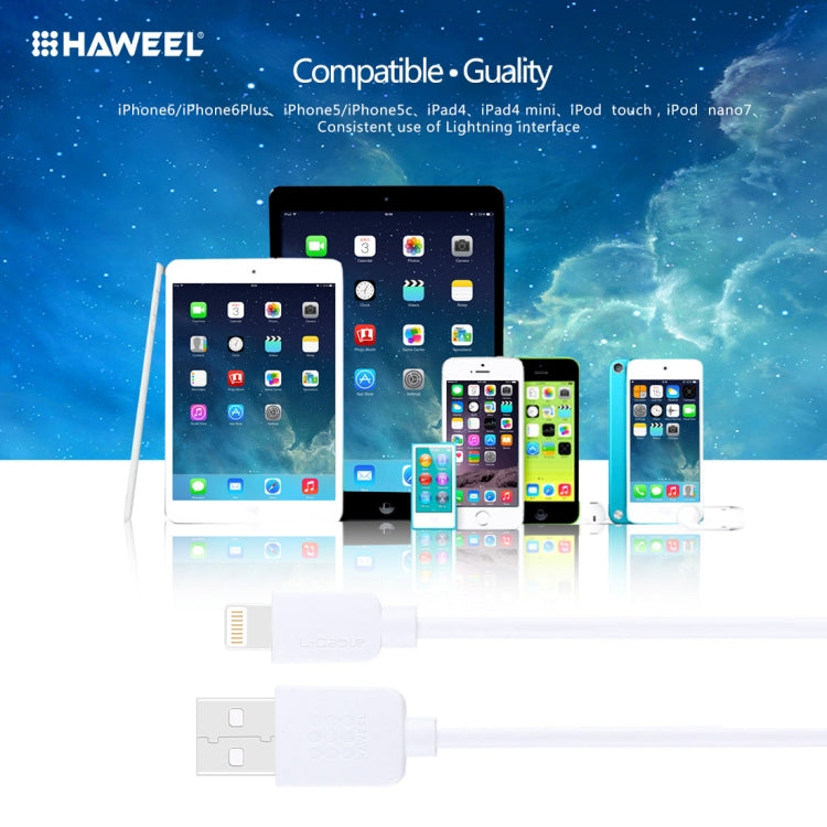 Bộ 3 cáp sạc và đồng bộ HAWEEL 1m tốc độ cao 8 chân sang USB cho iPhone, iPad, 3 cái