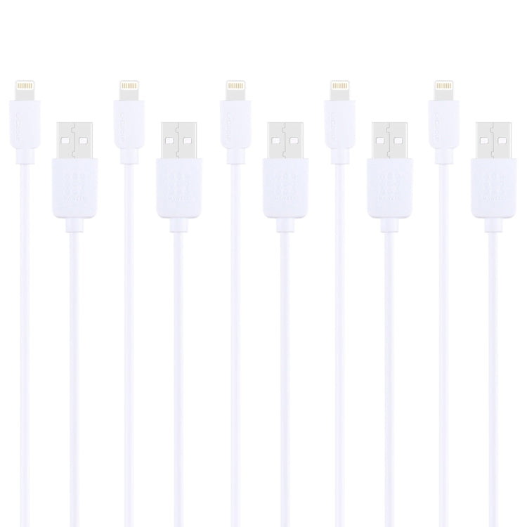 Bộ 5 cáp sạc và đồng bộ HAWEEL 1m tốc độ cao 8 chân sang USB cho iPhone, iPad