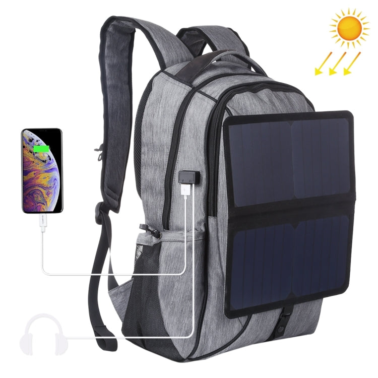 Balo laptop vải ngoài trời gập tháo rời năng lượng mặt trời 14W HAWEEL, đầu ra USB: 5V 2.1A tối đa