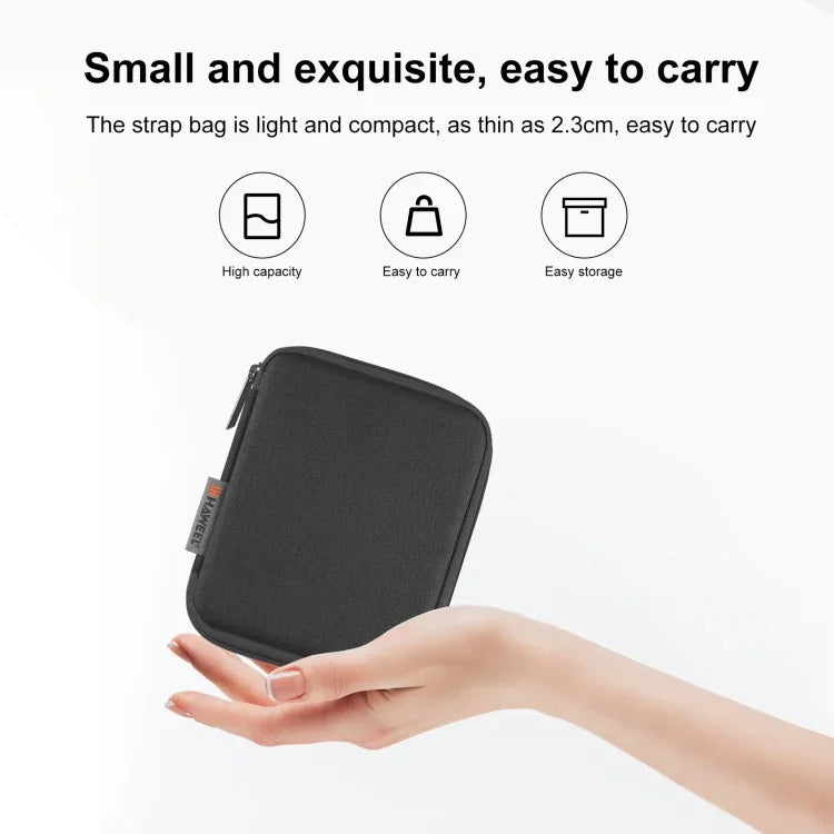 Hộp tổ chức dây đồng hồ HAWEEL, hộp đựng tai nghe / USB / cáp kỹ thuật số, kích thước: S