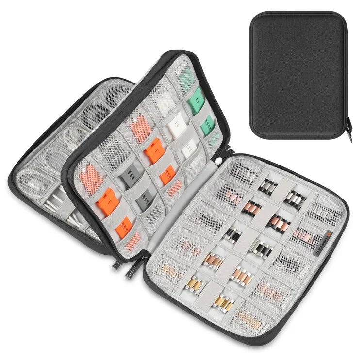 Hộp tổ chức dây đồng hồ HAWEEL, hộp đựng tai nghe / USB / cáp kỹ thuật số, Hộp tổ chức dây đồng hồ, Kích thước: L