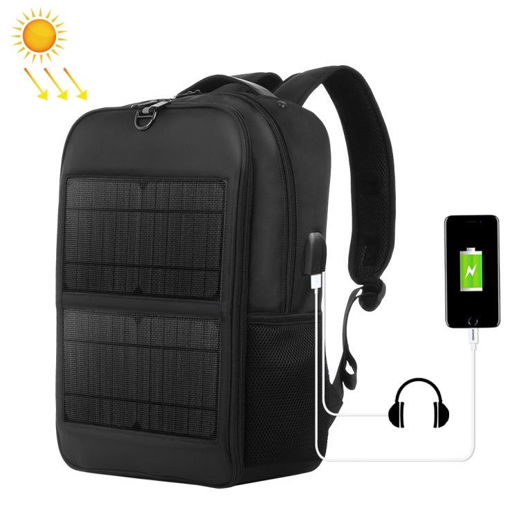 Balo đựng laptop có pin năng lượng mặt trời 14W HAWEEL, có tay cầm và cổng sạc USB 5V / 2.1A tối đa, balo 14W 2