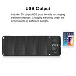 Bộ sạc pin năng lượng mặt trời gập HAWEEL 28W với 2 cổng USB 5V 3A tối đa, tấm pin 28W (B)