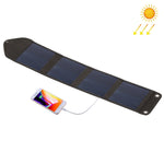 HAWEEL S 14W 5V 2.4A Bộ sạc năng lượng mặt trời gập di động ngoài trời Túi gập có thể sạc lại với 4 tấm pin mặt trời & cổng USB, Kích thước: S, 14W