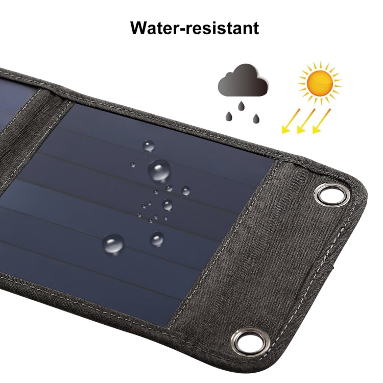 HAWEEL S 14W 5V 2.4A Bộ sạc năng lượng mặt trời gập di động ngoài trời Túi gập có thể sạc lại với 4 tấm pin mặt trời & cổng USB, Kích thước: S, 14W