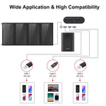 Sạc pin năng lượng mặt trời gập 4 tấm HAWEEL 24W với túi đựng, cổng USB kép 5V / 3.1A tối đa, hỗ trợ QC3.0 và AFC, 24W 4 tấm