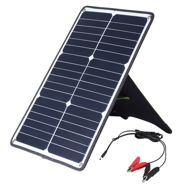 Sạc pin năng lượng mặt trời silicon đơn tinh thể di động HAWEEL 20W, có cổng USB, giá đỡ và kẹp hổ, hỗ trợ QC3.0 và AFC