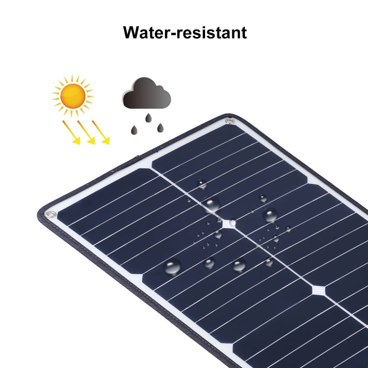 Sạc pin năng lượng mặt trời silicon đơn tinh thể di động HAWEEL 20W, có cổng USB, giá đỡ và kẹp hổ, hỗ trợ QC3.0 và AFC