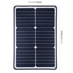 Sạc pin năng lượng mặt trời silicon đơn tinh thể di động HAWEEL 20W, có cổng USB, giá đỡ và kẹp hổ, hỗ trợ QC3.0 và AFC