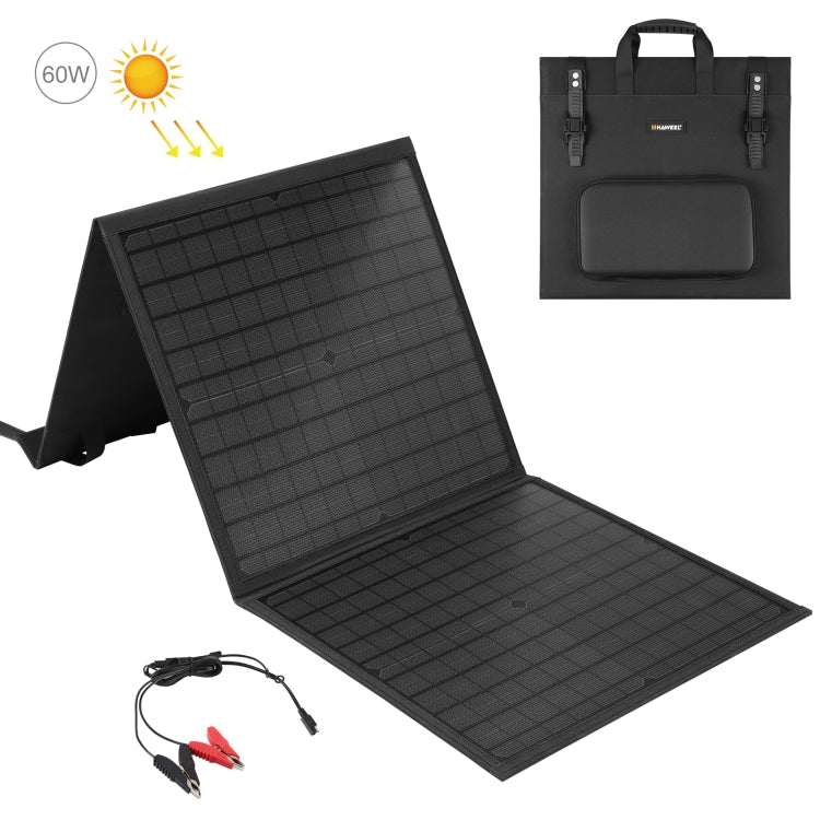 Sạc pin năng lượng mặt trời gập du lịch HAWEEL 60W, 60W