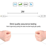 Cáp sạc nhanh PD 25W 3A USB-C / Type-C sang 8 chân HAWEEL cho iPhone, iPad, dài 2m, Type-C sang 8 chân 2m