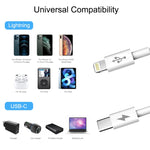 Cáp sạc nhanh PD 25W 3A USB-C / Type-C sang 8 chân HAWEEL cho iPhone, iPad, dài 2m, Type-C sang 8 chân 2m