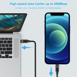 Cáp đồng bộ dữ liệu / sạc OTG USB-C / Type-C sang 8 chân HAWEEL dài 1m
