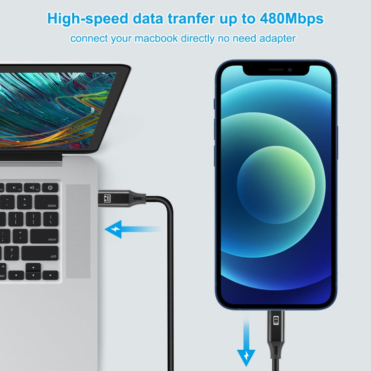Cáp đồng bộ dữ liệu / sạc OTG USB-C / Type-C sang 8 chân HAWEEL dài 1m