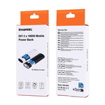 Vỏ pin sạc dự phòng DIY HAWEEL 2 pin 18650 (không kèm pin) 5600mAh có cổng USB & đèn báo, DIY 2 pin (đen), DIY 2 pin (trắng)