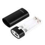 Vỏ pin sạc dự phòng DIY HAWEEL 2 pin 18650 (không kèm pin) 5600mAh có cổng USB & đèn báo, DIY 2 pin (đen), DIY 2 pin (trắng)