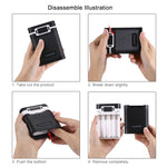 Vỏ pin sạc dự phòng DIY HAWEEL 4 pin 18650 (không kèm pin) 10000mAh có 2 cổng USB & màn hình cho iPhone, Galaxy, Sony, HTC, Google, Huawei, Xiaomi, Lenovo và các điện thoại thông minh khác, DIY 4 pin 18650 10000mAh (US)