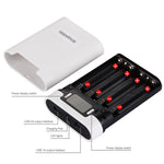 Vỏ pin sạc dự phòng DIY HAWEEL 4 pin 18650 (không kèm pin) 10000mAh có 2 cổng USB & màn hình cho iPhone, Galaxy, Sony, HTC, Google, Huawei, Xiaomi, Lenovo và các điện thoại thông minh khác, DIY 4 pin 18650 10000mAh (US)