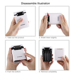Vỏ pin sạc dự phòng DIY HAWEEL 4 pin 18650 (không kèm pin) 10000mAh có 2 cổng USB & màn hình cho iPhone, Galaxy, Sony, HTC, Google, Huawei, Xiaomi, Lenovo và các điện thoại thông minh khác, DIY 4 pin 18650 10000mAh (US)
