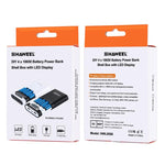 Vỏ pin sạc dự phòng DIY HAWEEL 4 pin 18650 (không kèm pin) 10000mAh có 2 cổng USB & màn hình cho iPhone, Galaxy, Sony, HTC, Google, Huawei, Xiaomi, Lenovo và các điện thoại thông minh khác, DIY 4 pin 18650 10000mAh (US)