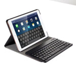 Bàn phím Bluetooth có thể tháo rời + Bao da máy tính bảng gập ngang có giá đỡ cho iPad Pro 9.7 inch, iPad Air, iPad Air 2, iPad 9.7 inch (2017), iPad 9.7 inch (2018), A07 Đen, A07 Vàng, A07 Xanh, A07 Vàng hồng