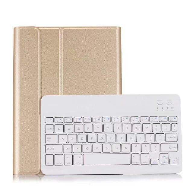 Bàn phím Bluetooth có thể tháo rời + Bao da máy tính bảng gập ngang có giá đỡ cho iPad Pro 9.7 inch, iPad Air, iPad Air 2, iPad 9.7 inch (2017), iPad 9.7 inch (2018), A07 Đen, A07 Vàng, A07 Xanh, A07 Vàng hồng