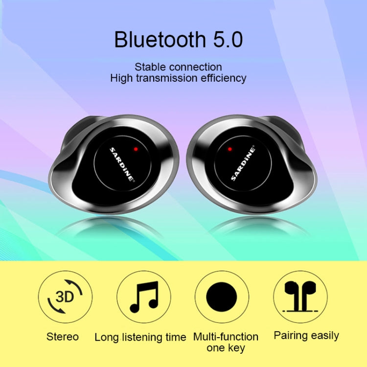 Tai nghe không dây stereo Bluetooth V5.0 SARDiNE F8 TWS kèm hộp sạc