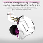 Tai nghe HiFi bass mạnh KZ ZSN Circle Iron Moving Iron lõi tứ có dây điều khiển, không mic