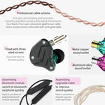 Tai nghe HiFi bass mạnh KZ ZSN Circle Iron Moving Iron lõi tứ có dây điều khiển, không mic
