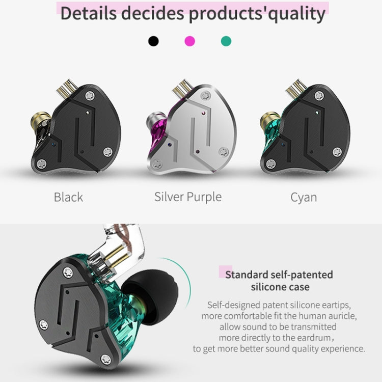 Tai nghe HiFi bass mạnh KZ ZSN Circle Iron Moving Iron lõi tứ có dây điều khiển, không mic