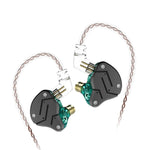 Tai nghe HiFi bass mạnh KZ ZSN Circle Iron Moving Iron lõi tứ có dây điều khiển, không mic