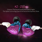 Tai nghe MP3 bass mạnh KZ ZST Circle Iron in-ear đơn vị kép, không mic