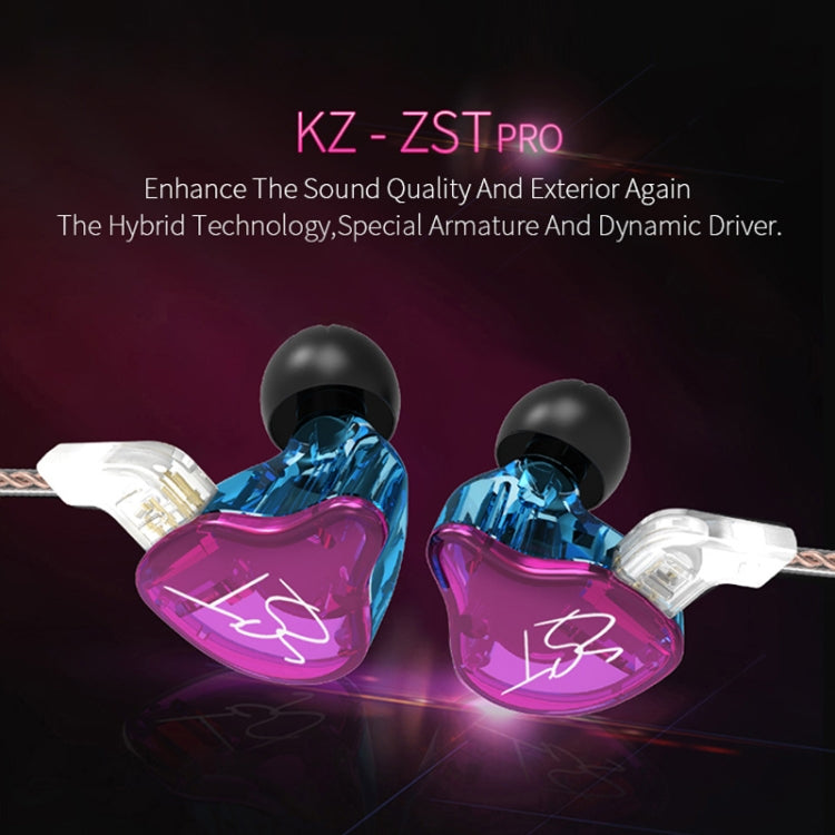 Tai nghe MP3 bass mạnh KZ ZST Circle Iron in-ear đơn vị kép, không mic